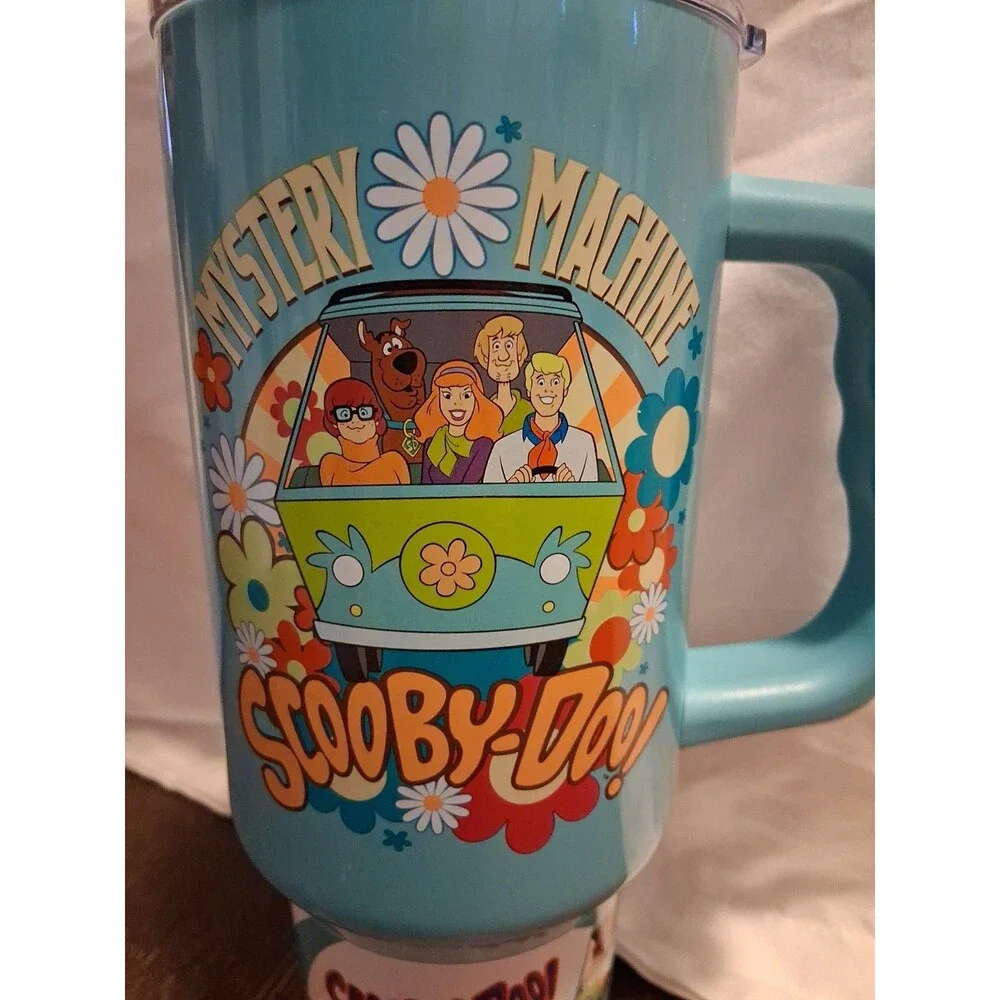 (36) SCOOBY-DOO & GANG BLUE STAINLESS STEEL 40 oz. TUMBLER WITH HANDLE & STRAW